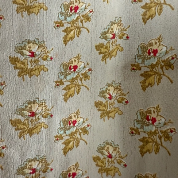 April Cornell vintage Cream and mustard Floral ruffle back midi/Maxi Skirt S - Picture 2 of 7